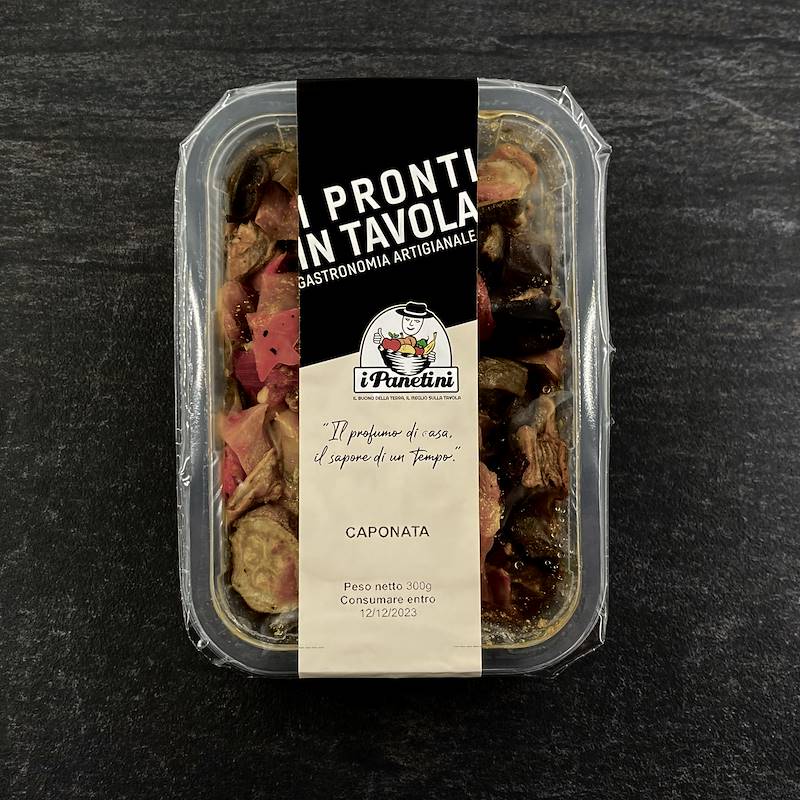 Caponata, Zucchine e Carote Trifolate, Crauti, Patate al Forno, Il Viaggio Gustoso - I Pronti in Tavola